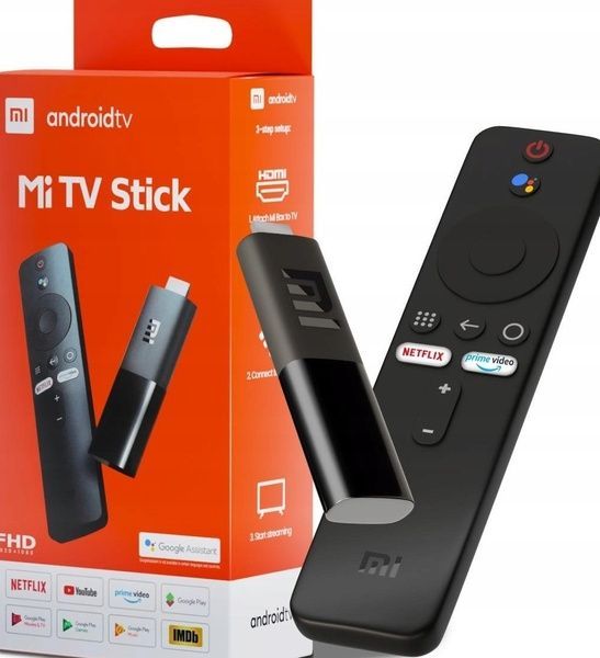 ТВ приставка медіаплеєр стик для телевізора Smart TV Android з Wi-Fi HDMI пультом голосовим керуванням Full HD